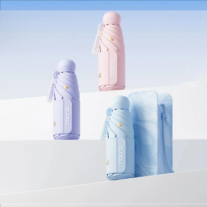 ZuoDu Mi Portablel UV Umbrella Super UV Protection 50% Off Capsule Portable Sunscreen Sun Umbrella Compact Rain or Shine Umbrell