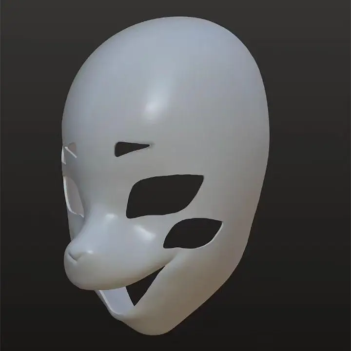 Furuits Headbase Mask Skull 3D Printing Resin Head Shell  DIY Material Fursuit Partial Kig Head Devil Cosplay Rare