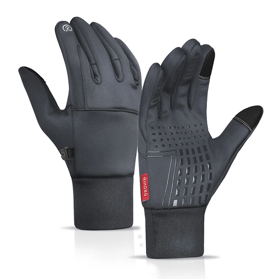 Outdoor-Motorradhandschuhe mit Winterisolierung und wasserdichter elektrischer Fahrradgriffabdeckung, Touchscreen-fähig, Vollfinger-Reitausrüstung – Detail 8