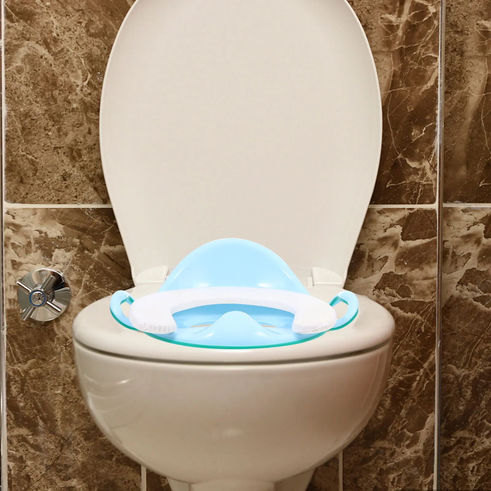 

Baby Toilet Seat Potty Trainer Guard Ring H Extra Large Plastic Comfortable Anti Splash Design Suitable for Boys Girls Age 1