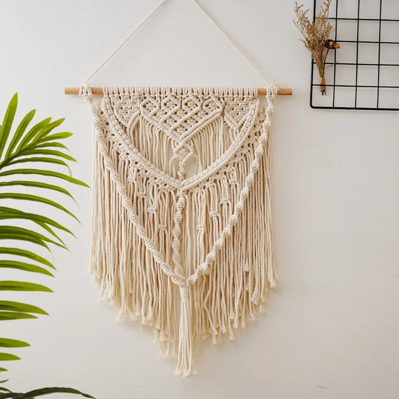 1 قطعة نسيج المنسوجة يدويا ديكور الشمال البوهيمي الجدار الشنق الحد الأدنى لهجة المنزل القطن اليدوية المفروشات الجدار الديكور #5