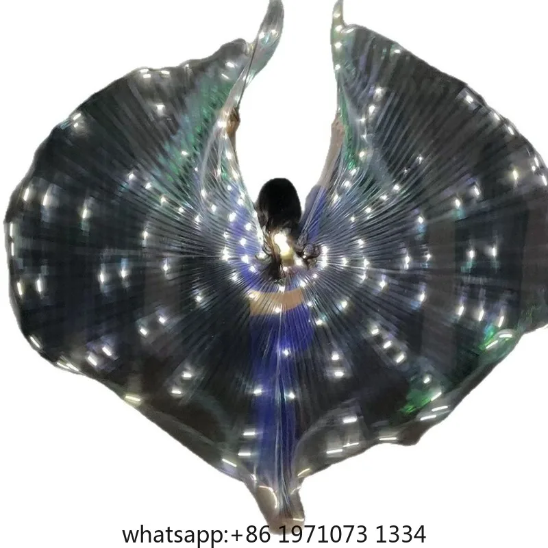 Dance led glowing wings show ktv fan cape veil