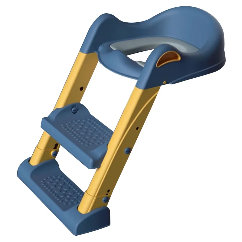 High Quality Plastic Children's Potty, Toilet Seat Cushion with Ladder, Stool Ladder Foldable 3-7 Year Old Baby Potty Ladder