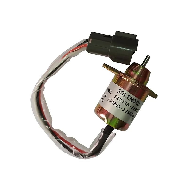 12V 119233-77932 Fuel Shut Down Solenoid Fits Yanmar 3TNV88 19233-77931 For Woodward 1503ES-12S5SUC12S