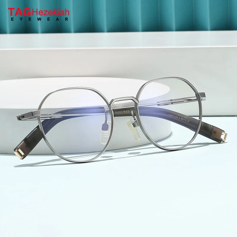 

TAG Hezekiah Round Glasses Frame Men 2025 Retro Designer Titanium Eyeglasses DTX108 Brand Fashion Eyewear Women spectacle Frames