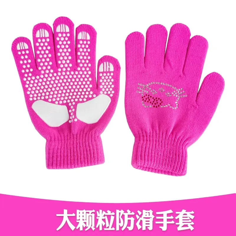 Figure skating children's anti slip gloves, one size fits all gloves for children aged 5-7