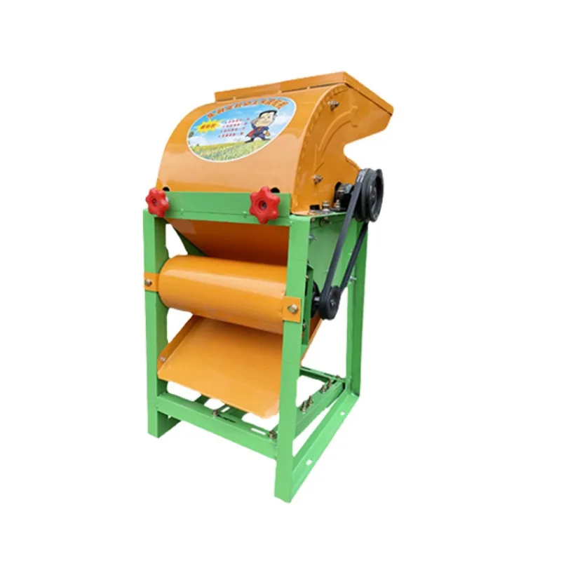 Electric household small fully automatic crushing corn threshing machine