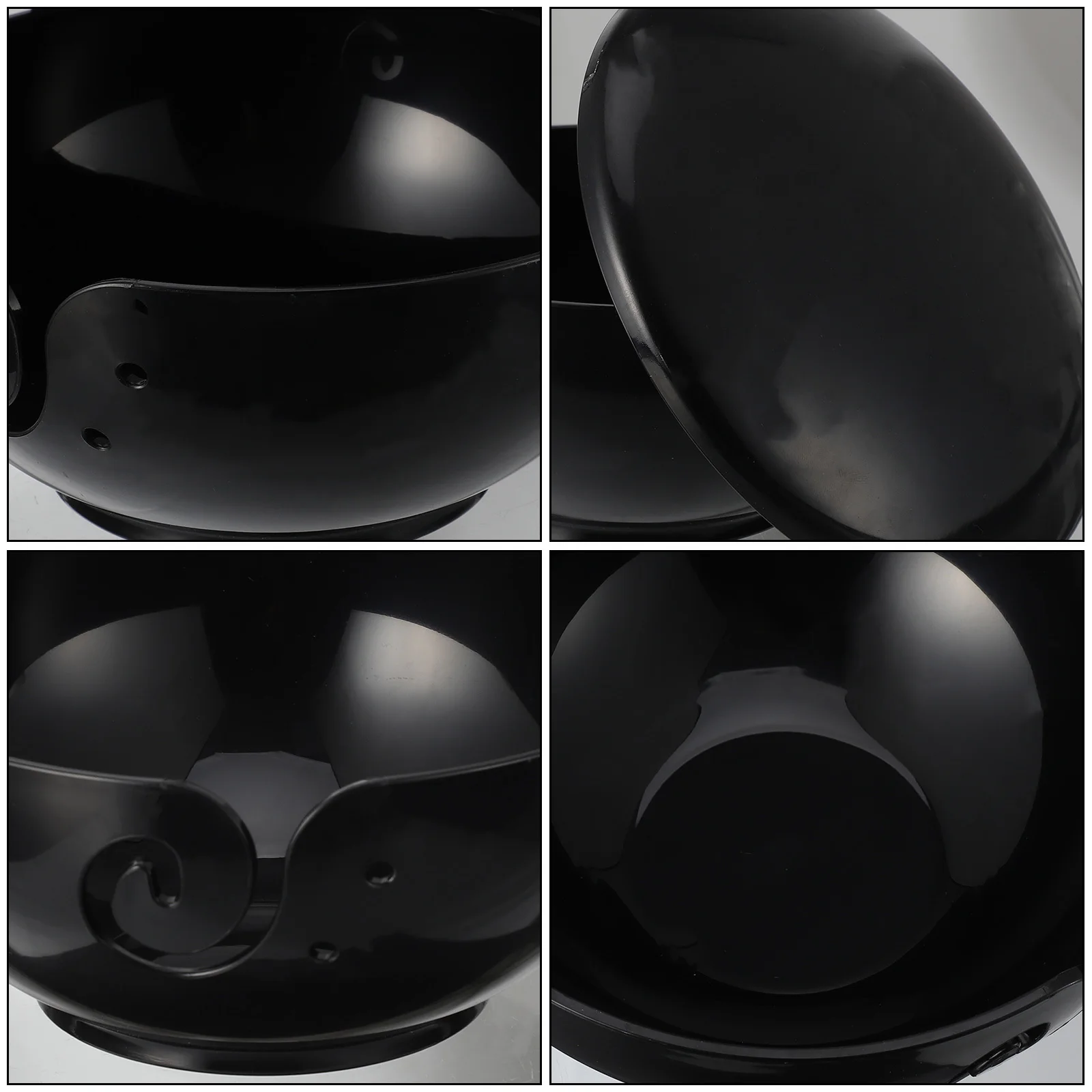Plastic Yarn Storage Bowl Black Smooth Surface Lightweight Durable Knitting Crochet Organizer Yarn Holder Container