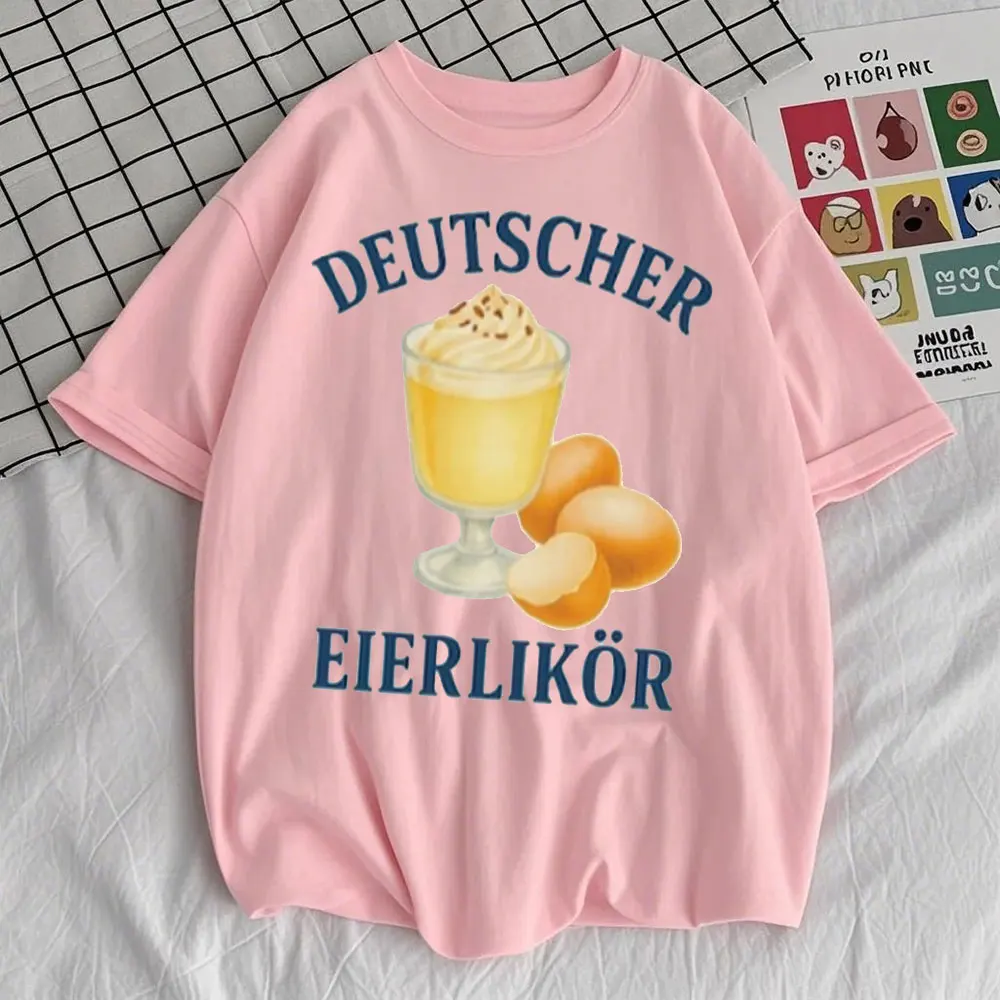 

Deutscher Eierlikör T-Shirt Retro Drink Graphic Funny Women Tees High Quality Cotton Tops O-neck Short-sleeve Sweatshirt