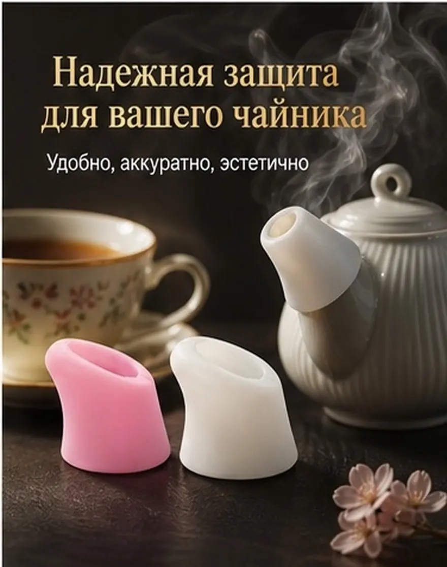 2Pcs Flexible Silicone Teapot Spout Protector Heat Resistant Anti Leak Spout Cover Easy Install Non Slip Kettle Sleeve for Home
