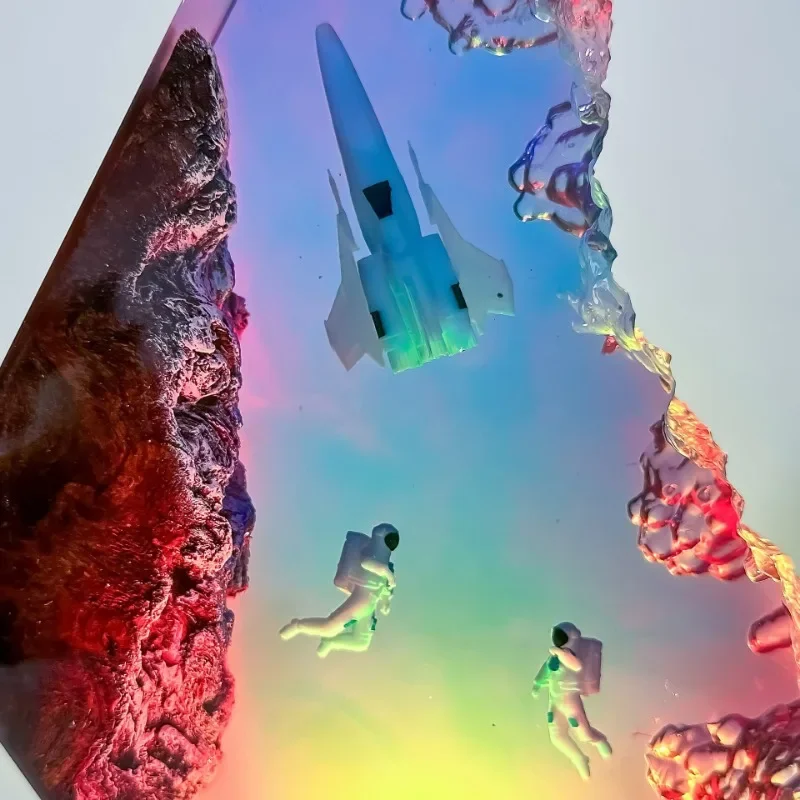 Seabed Mundo Criatividade Table Light, Resina, Arte Decoração Lâmpada, Mergulho Cave ExplorationTheme, Night Light, USB Charge, Hot