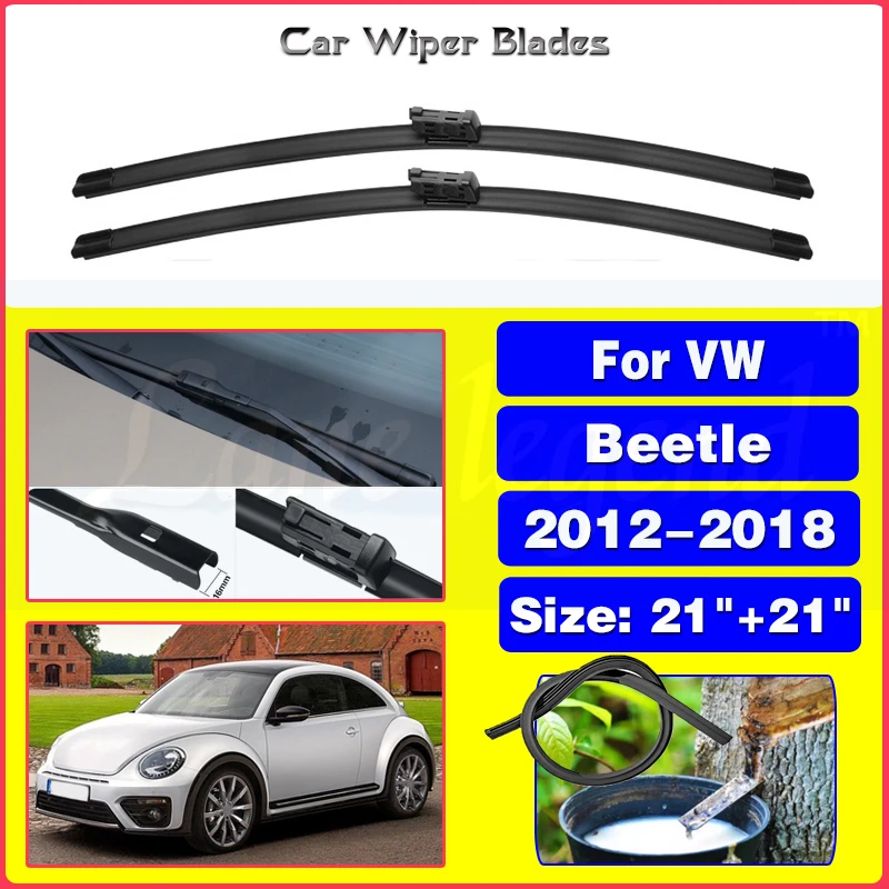 

Car Wiper Blades For Volkswagen VW Beetle New Beetle 2012-2018 Windshield Windscreen Front Window Blades 21"+21" Car Accessories