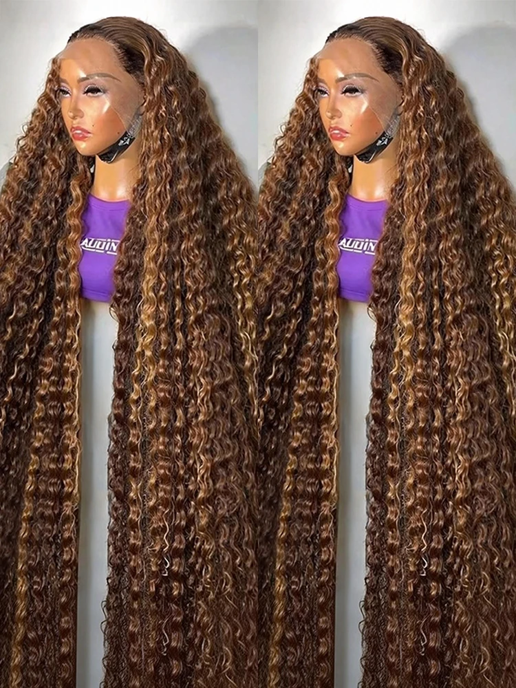 Original Vietnamese Loose Deep Wave 13x6 Honey Blonde Lace Front Human Hair Wigs Highlight Wig Human Hair Bouncy Curly 13x4 HD Lace Frontal Human Hair Wig Ombre Brown Colored Water Wave Glueless Wigs Wet and Wavy Human Hair Wigs 250% Density