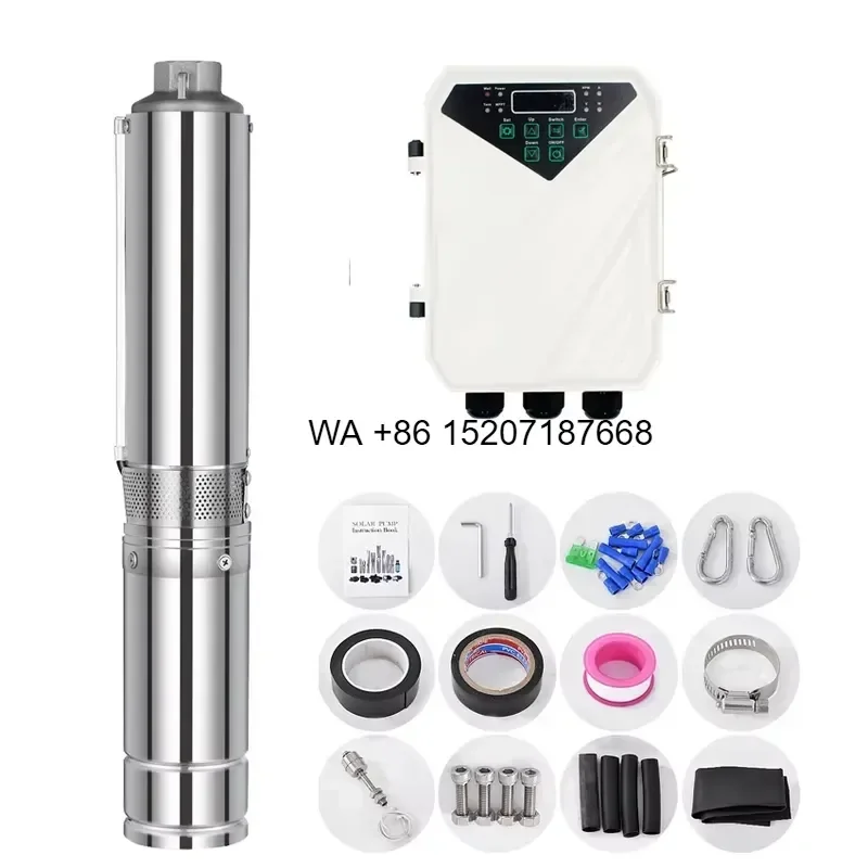 Wmwmnu for 4DLR 1100W DC Powered High Pressure Solar Water Pump for Farm Borehole Irrigation