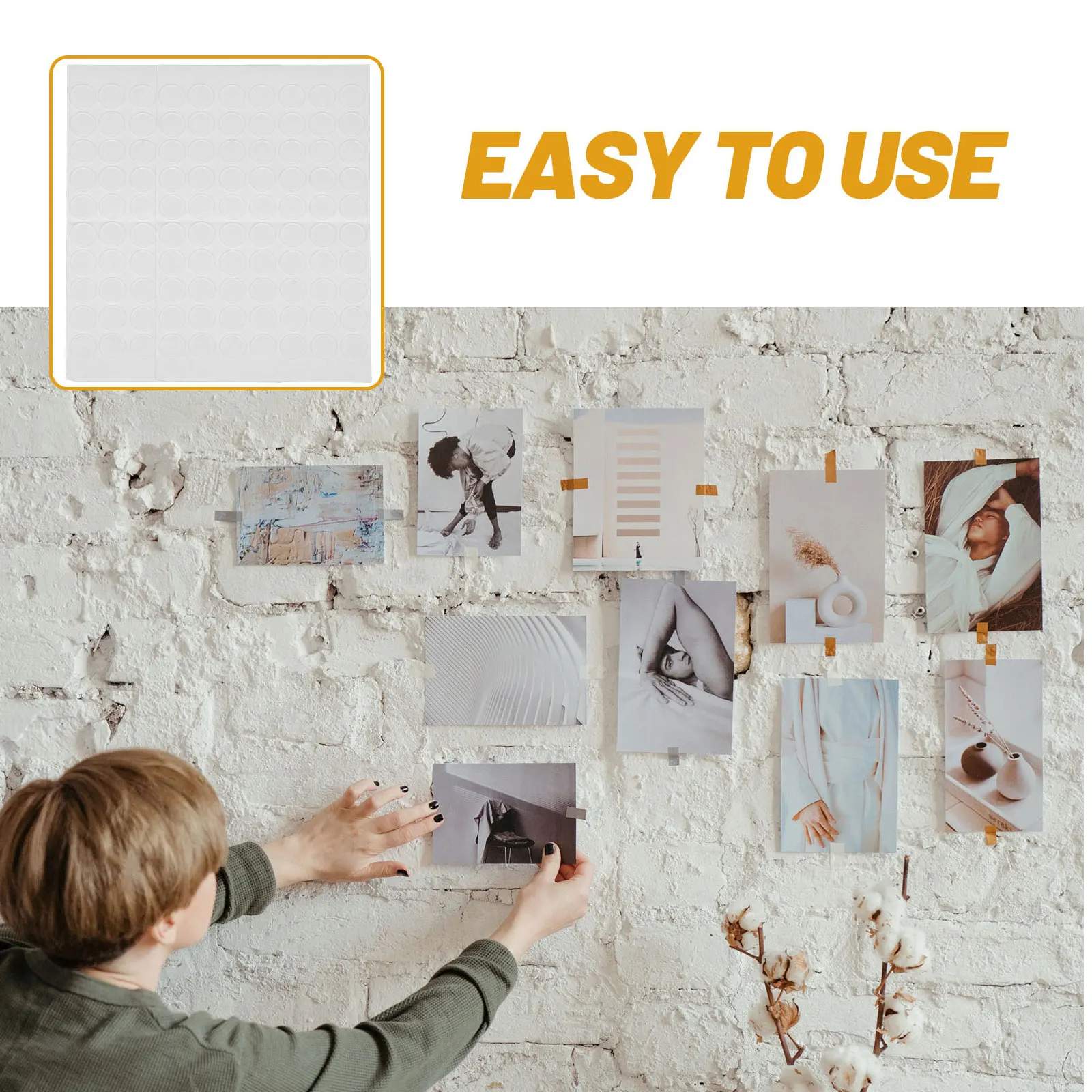 

140 Pcs Double Side Dots Balloon Sticky Adhesive Tape Sided Mounting Transparent Circles Bulletin Board Decorations