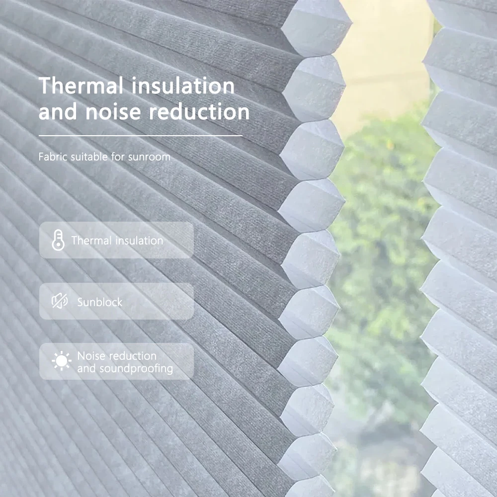 Manual Cellular Shades Cordless Honeycomb Blinds Semi-shading Water-proof Fabric Roof Window Shades for Skylight