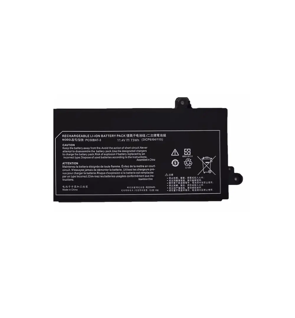 

11.4V 73Wh PC50BAT-3 Laptop Battery For Schenker Key 15 For CLEVO PC50DN2 PC50S For THUNDEROBOT 911 P1 For EUROCOM RX315 NH57AF1