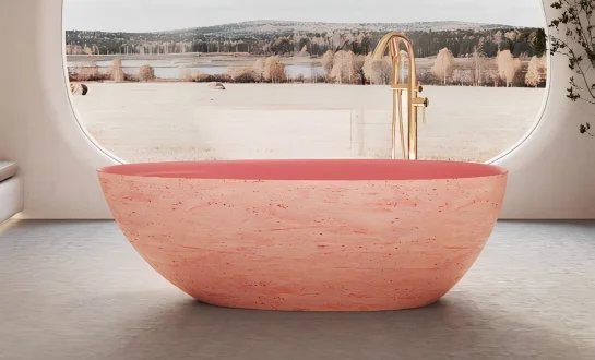Luxury Stone Baths, standing Traditional Artificial Stone Bathtub Whirlpool Combo Massage Drainer Diamond Shape Apartment