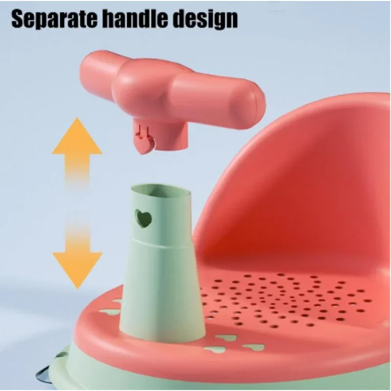 Baby bathtub seat is safe, non slip, and suitable for newborn baby care. Adorable shower seat for children aged 6-18 months