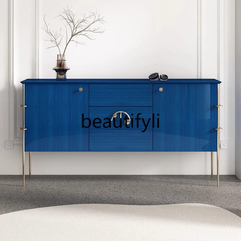 

American Style Solid Wood Sideboard Tea Cabinet Restaurant Storage Living Room New Chinese Style Entrance Cabinet