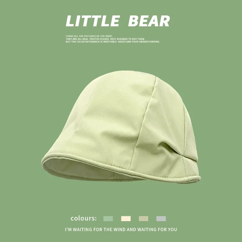 Japanische Retro Einfarbige Bucket Hats mit Kurzer Krempe für Damen, Frühling und Sommer Streetwear-Trend, Vielseitige Schlichte Literarische Fischerhüte