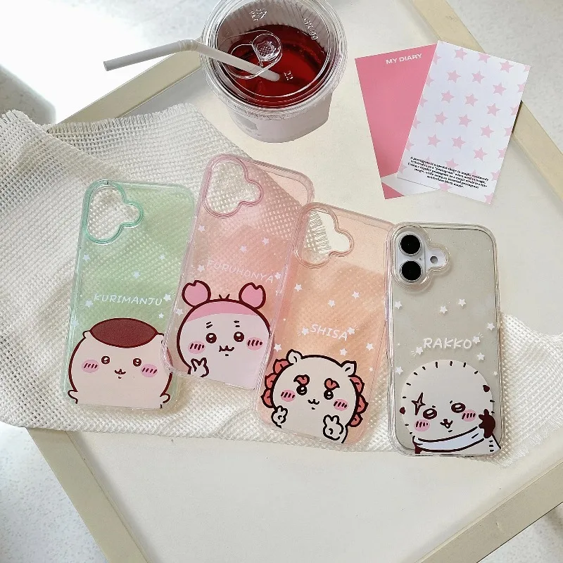 Anime Chiikawa Kurimanju Phone Case for IPhone 17Pro Max 17e 16Plus 15 14Pro Anti-fall Comfortable Grip Responsive Buttons Slim