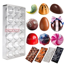 Polycarbonate Chocolate Mold Sphere Professional for Candy Bonbons Acrylic Mould Confectionery Baking Pastry Bakery Utensils