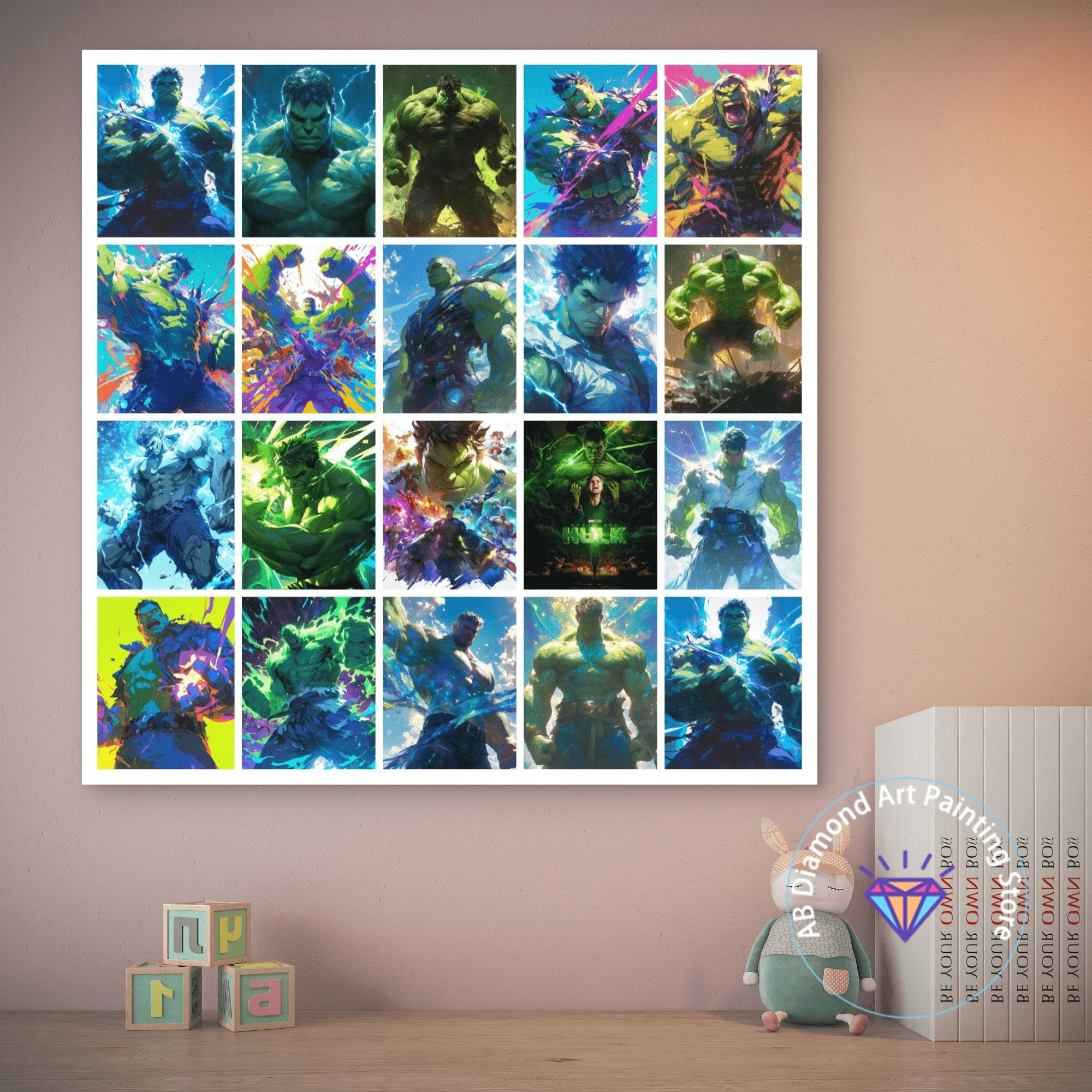 

Robert Bruce Banner Marvel Universe AB Diamond Painting Kit DIY Diamond Embroidery Cross Stitch Handmade Gift Crafts Home Decor