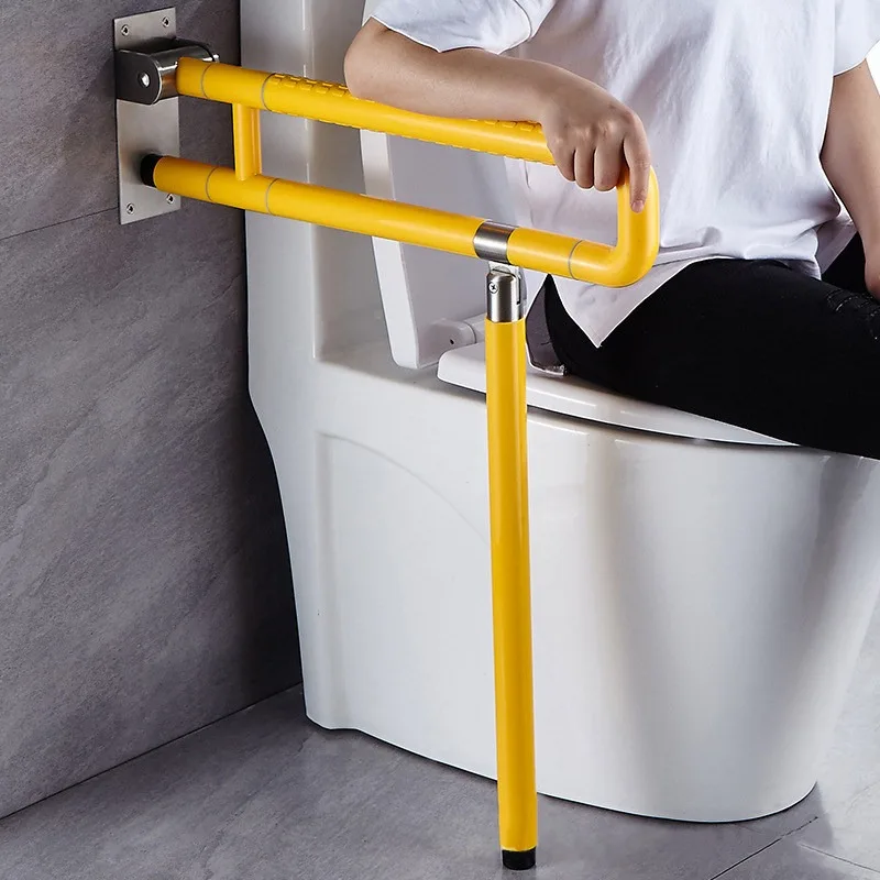 Folding bathroom armrest, an-ti slip and barrier fr-ee saf-ety for the elderly, toilet, railing