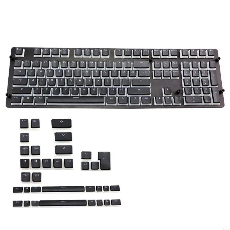 

F3KE PBT Keycap для механических клавиатур Black GH60 87 TKL 104 108