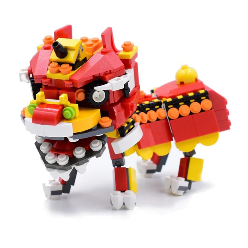 

300pcs MOC Lion Dance Friendse Model Building Blocks Construction Toy Christmas Gifts DIY Creative Idea Education Brick Kids