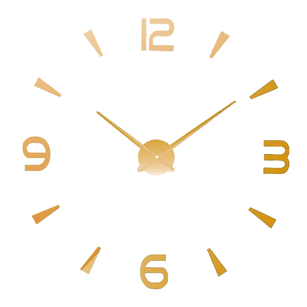 

Oversize Acrylic Round Silent Wall Decorative Number Dial Clock For Home Bar Bedroom Hotel Decoration Fashionable Mirror