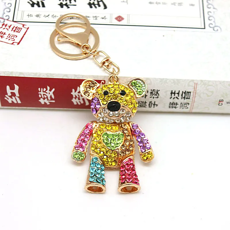 Colorful Full Diamond Creative Keychain for Japanese and Korean Small Jewelry