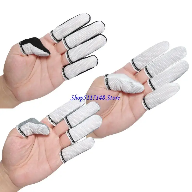 F3MA厚い快適な快適なノンズスリップワークフィンガーカバー通気性のある綿素材と柔軟な弾性バンドでガードスリーブ