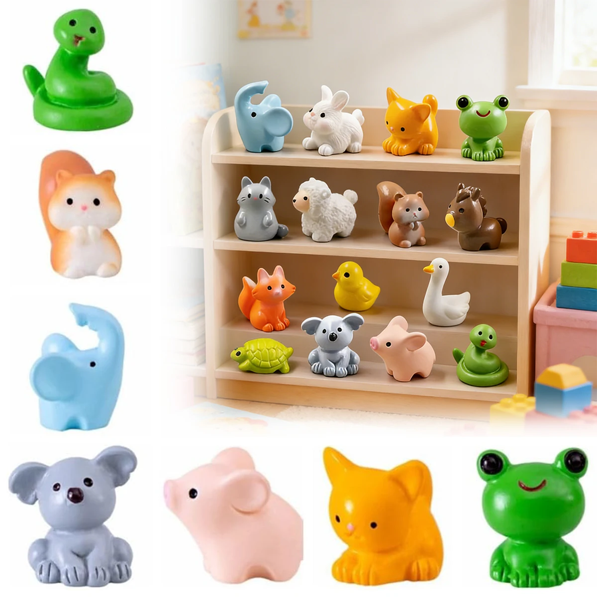 

8/16 PCS Fairy Garden Animal Figurines Set – Whimsical Woodland Creatures for Micro Landscapes & Garden Path Storytelling Scenes