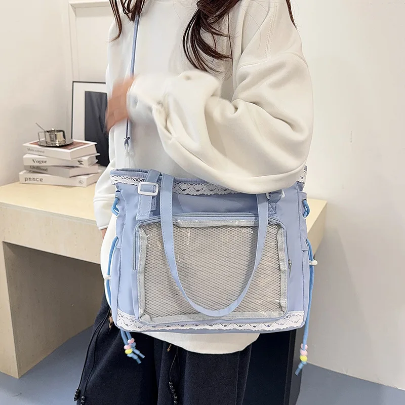 Anime Crossbody Messenger Bag Functional Kawaii Shoulder Bag Itabag Unique Japanese Two-Dimension Bag For Everyday Use Travel