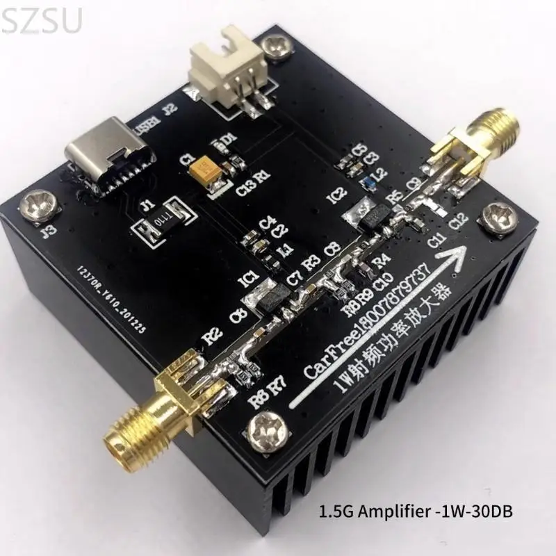 Módulo amplificador RF frequência SZSU 1.5g com saída 1W 30dbm e impedância do tipo C tipo C