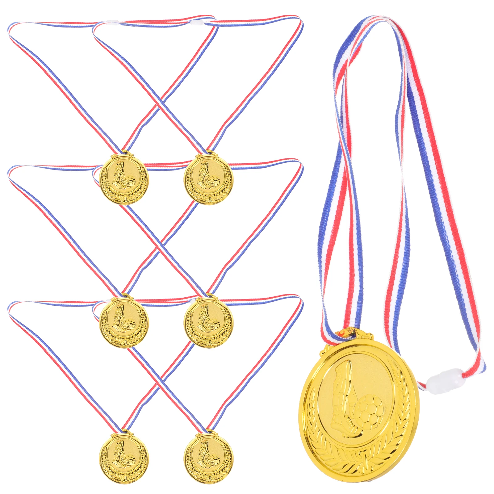 

6pcs Medals for Kids Sports Game Fake Medal Party Competition Winner Reward Plastic Fake Medal Toys Accessories