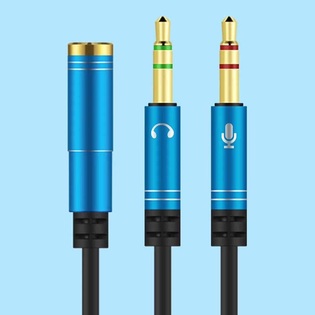 

1Pcs Headphone Splitter Aluminum Alloy Dual Plug Adapter for Pc Laptop Computer Earphone Mic Audio Connection Gaming Music Calls