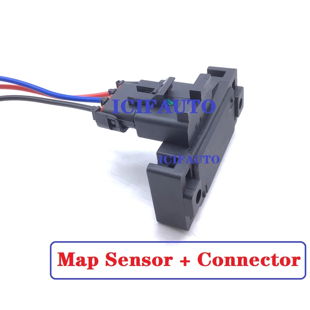 Manifold Absolute Pressure Map Sensor & Connector for Buick Cadillac Chevrolet GMC 12569240, 16137039, 16017460, 16158055