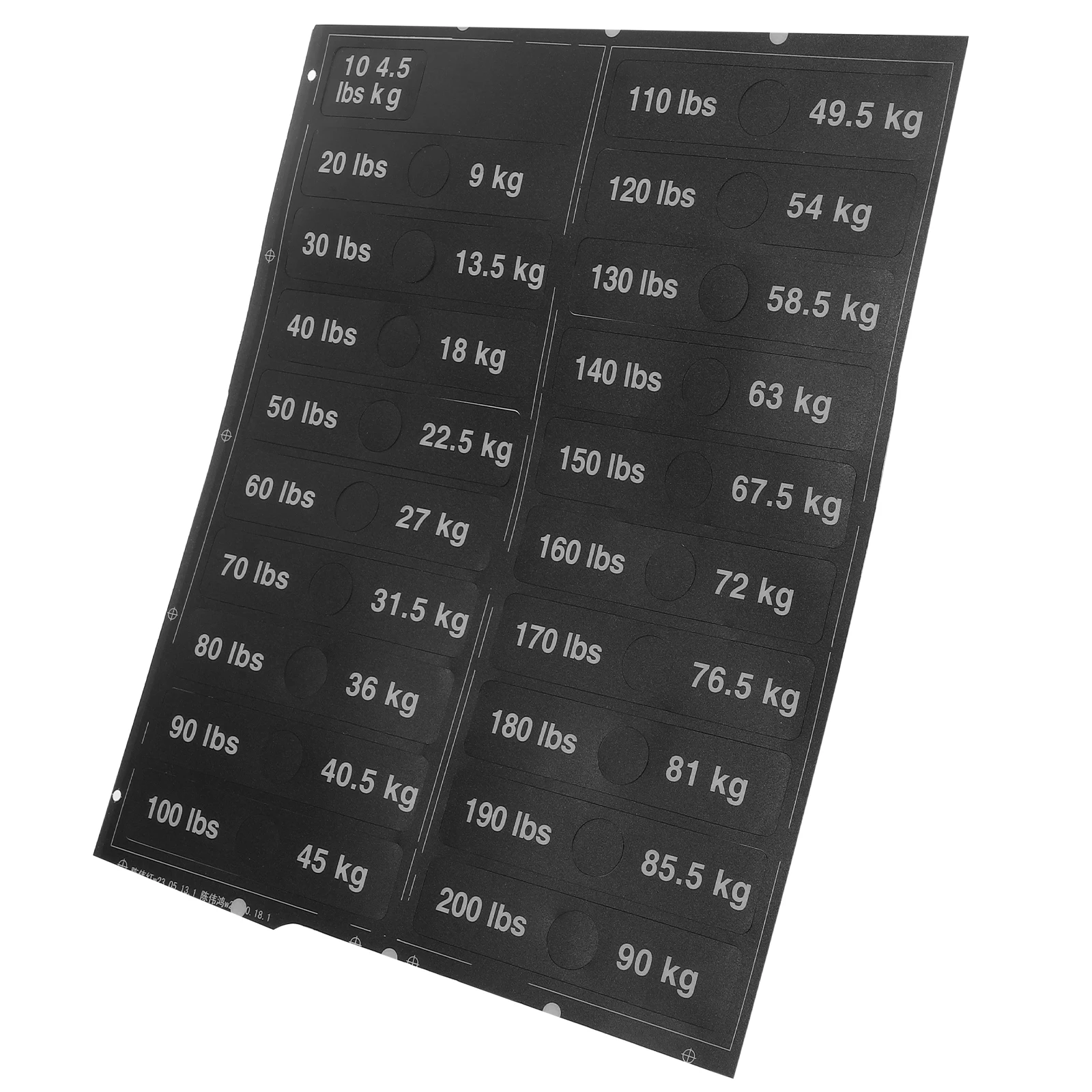 

Weight Label Stickers for Gym Equipment Weighting Tags Adhesive Fitness Small Size Clear Numbers Compatibility Wide
