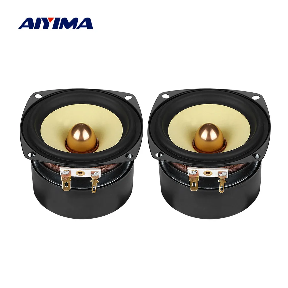 

AIYIMA 2Pcs 3 Inch 4/8 Ohm 25W Speaker Full Range Audio DIY Audio Bookshelf Speakers Round Sqaure Home Sound Theater Amplifier