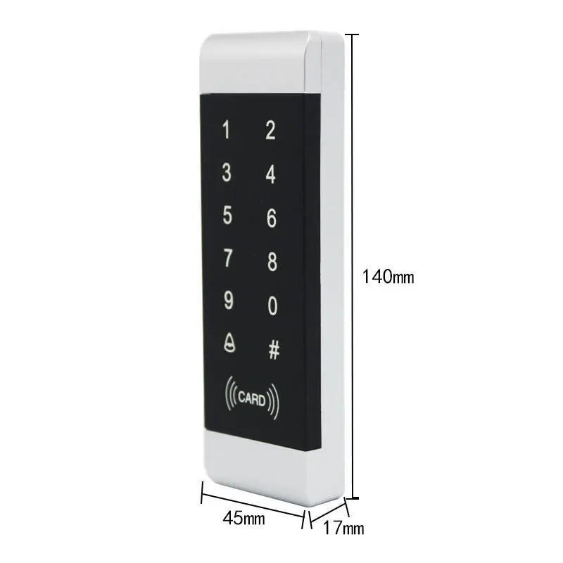 Single Door Access Control / Touch Keypad 1000 Users ID 125Khz Or IC 13.56M Card Suitable For Various Places