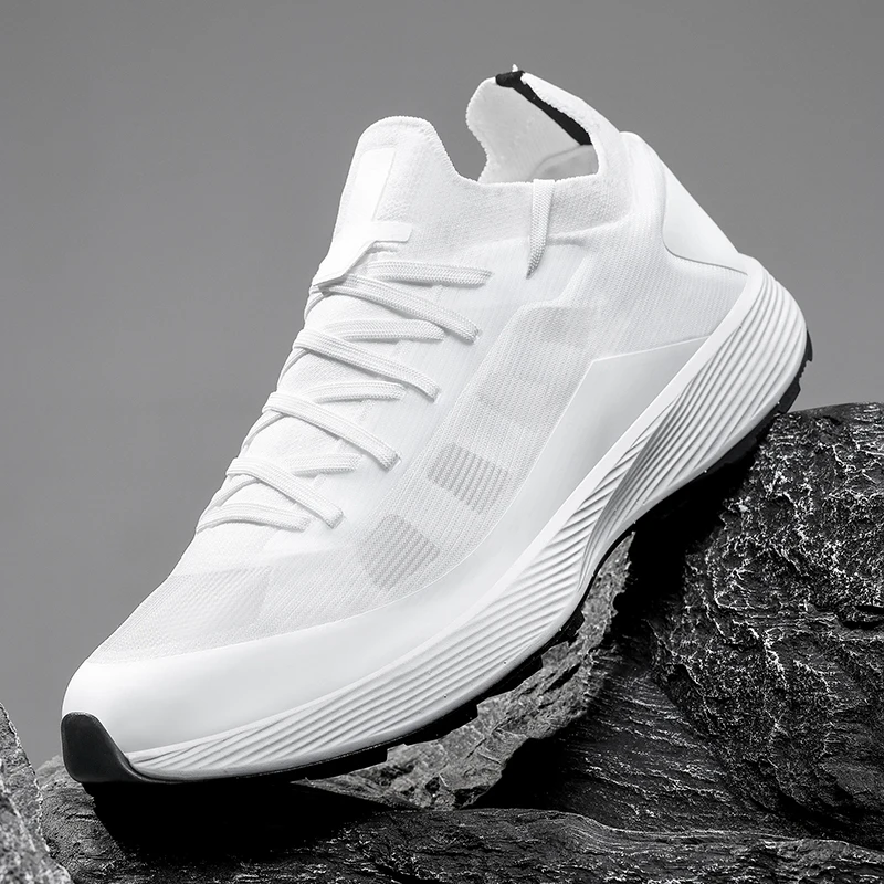 

Summer New Men Thick Soled Fashionable Breathable Mesh Shoes Outdoor Lightweight Anti Slip Sports Leisure Shoes