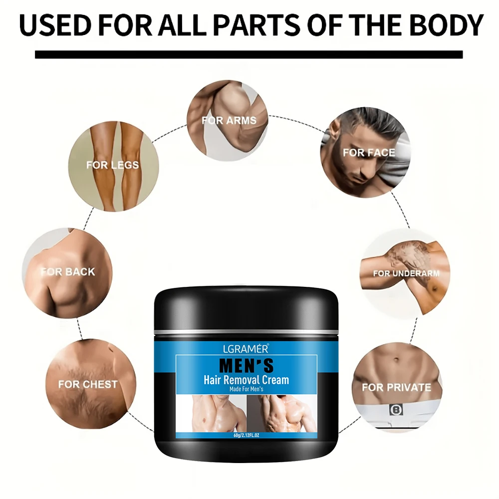 Men'S Painless Hair Removal Cream Mild Non Irritating Hair Removal Cream Body Arm Armpit Leg Gentle Refreshing Hair Removal