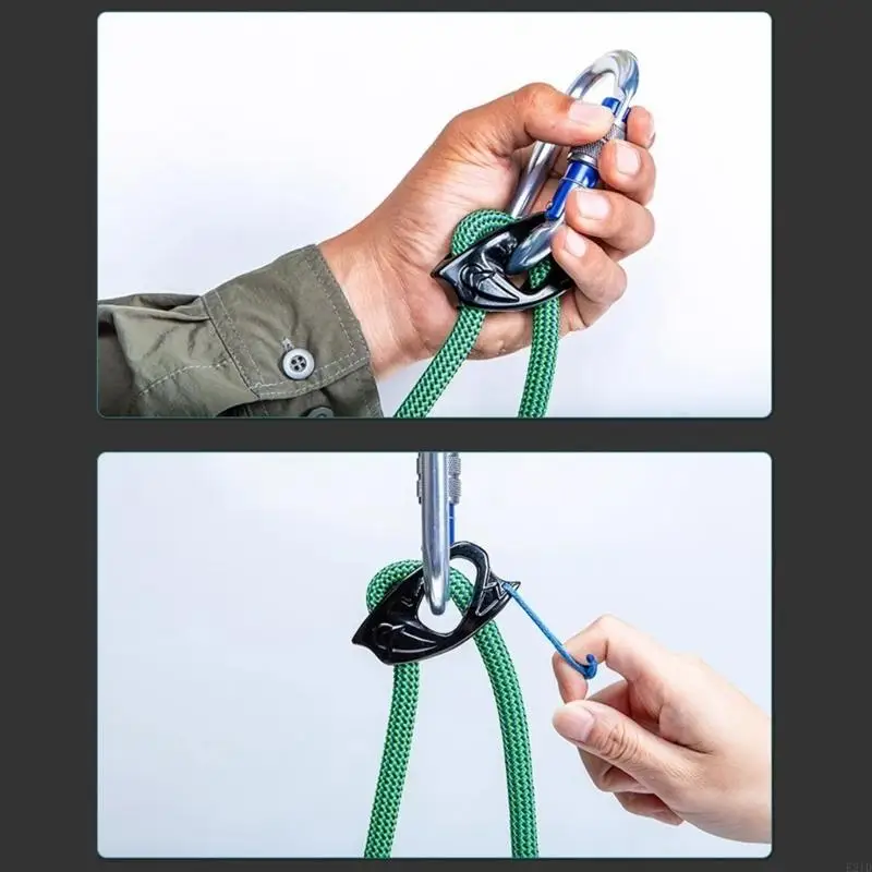   Climbing Ascender Adjustable Rope Grab Falling Arrestor For Hiking And Camping
