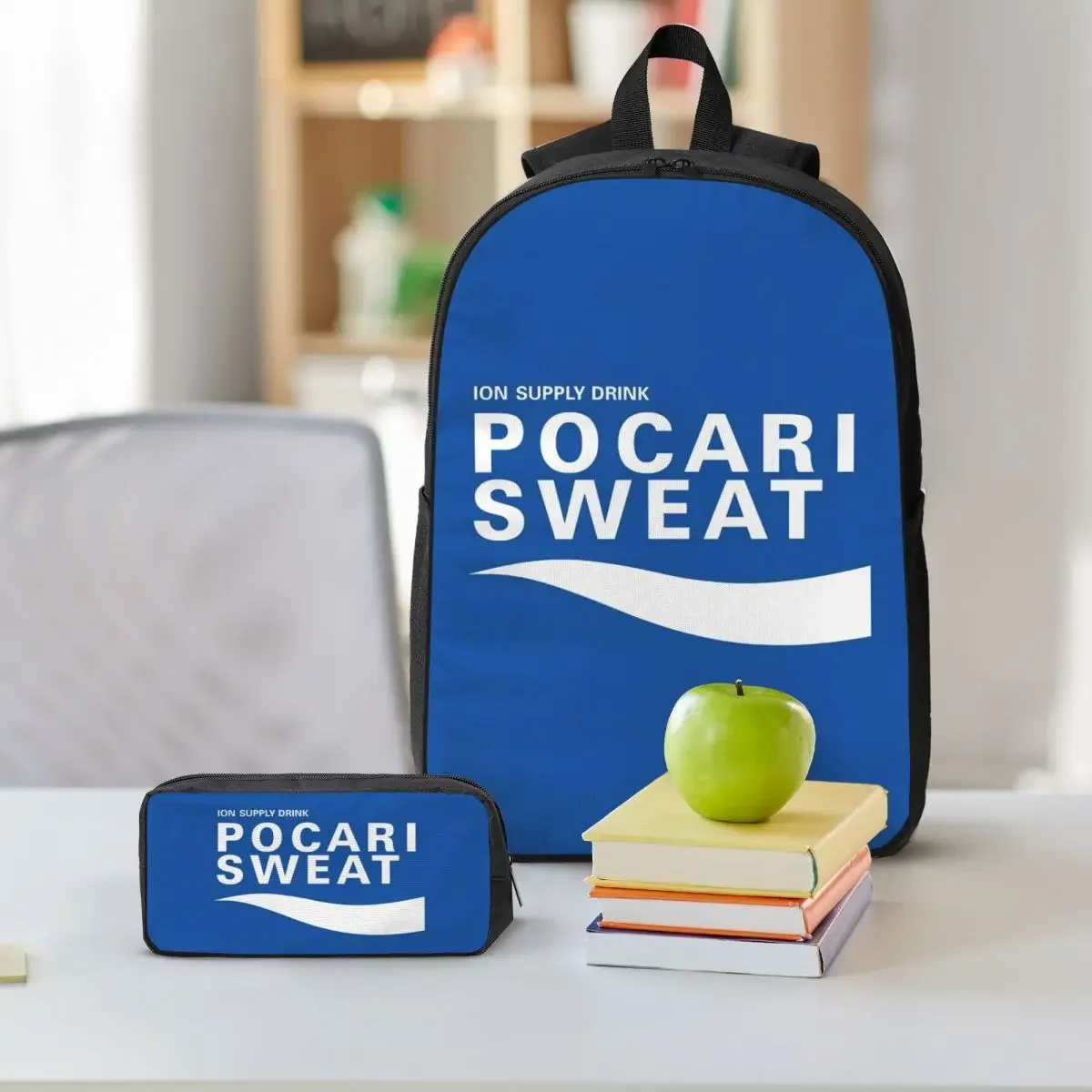 Just Some Pocari Sweat Merch Backpack Boys Girls BookBag School Bag Computer Shoulder Bags 3ps Insulated Lunch Bag Pencil Case