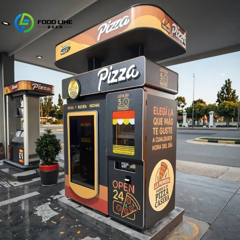 Customized Automatic Digital Touch Screen Pizza Vending Machine Smart Fresh Food for Commercial Business with SDK Function