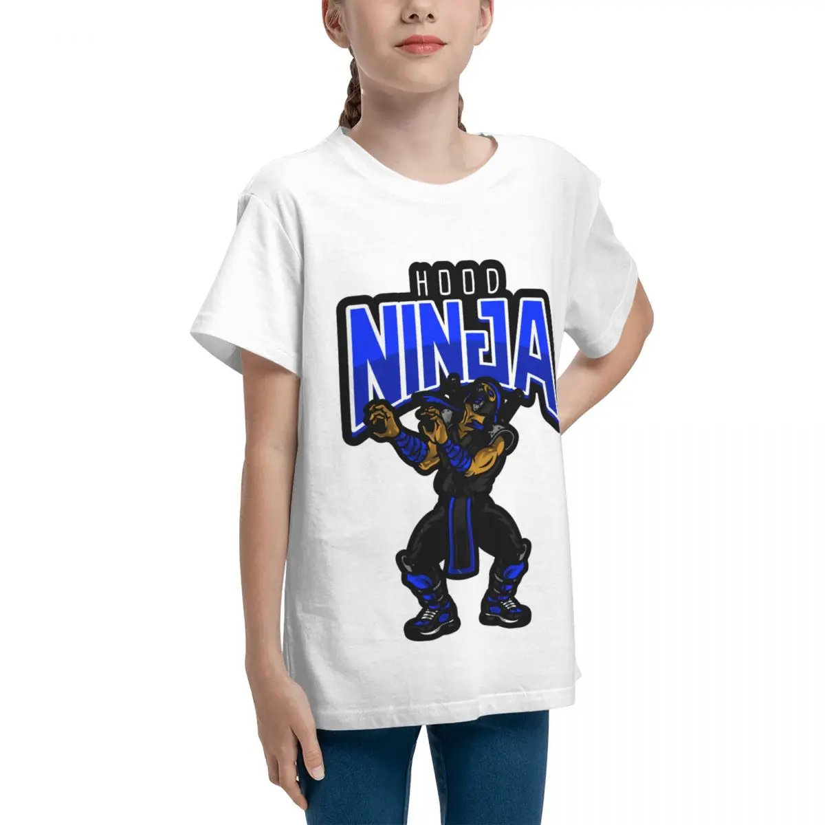 Hood Ninja For Sale Adolescents Basic Short Sleeve T-Shirt Fresh Tees Novelty Funny Novelty Top quality