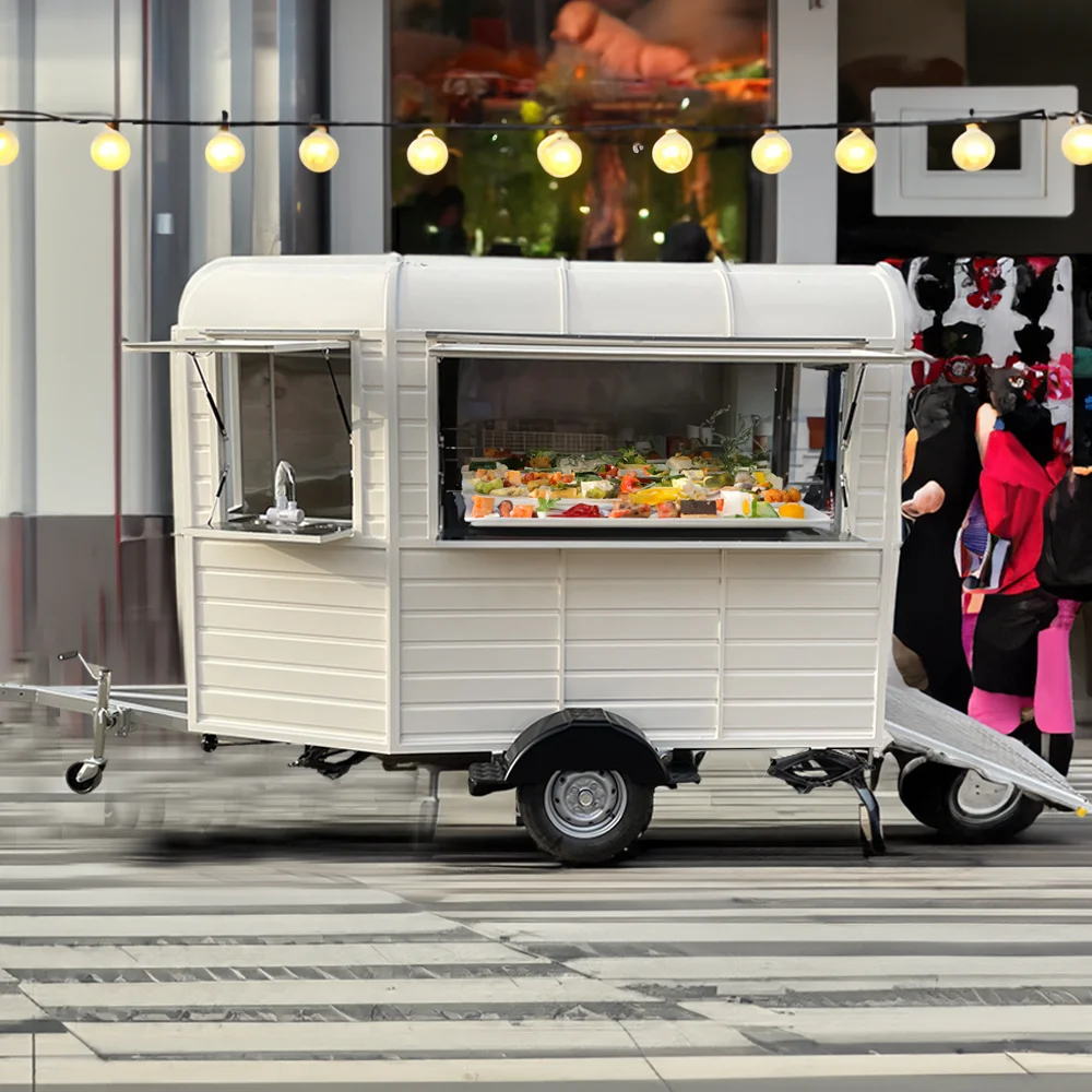 

DOT CE Concession Food Truck with Full Kitchen Equipment Mobile Bar Car Van Customized Hot Dog Cart Street Fast Food Trailer